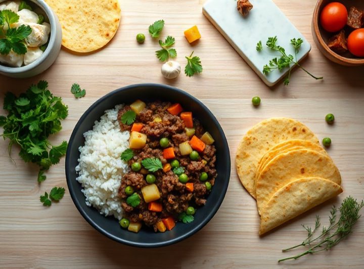 Picadillo de res con verduras